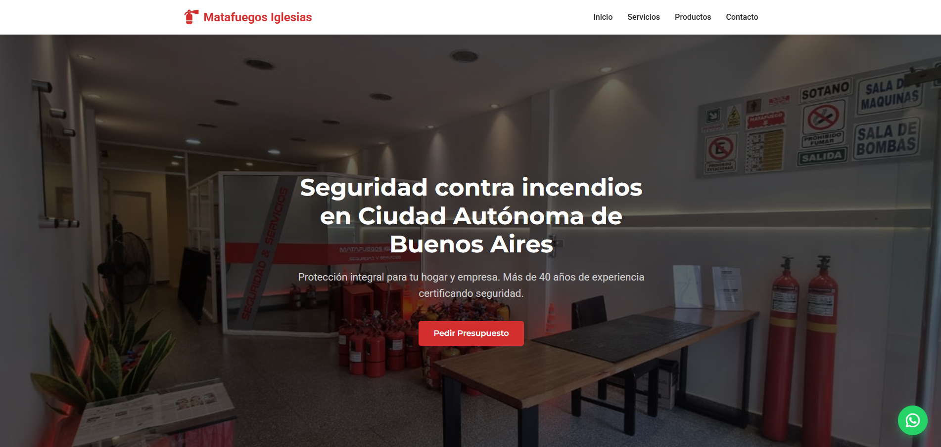 Matafuegos Iglesias — Landing page corporativa