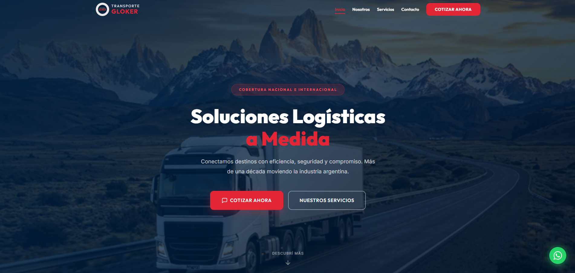 Transporte Gloker — Sitio web corporativo
